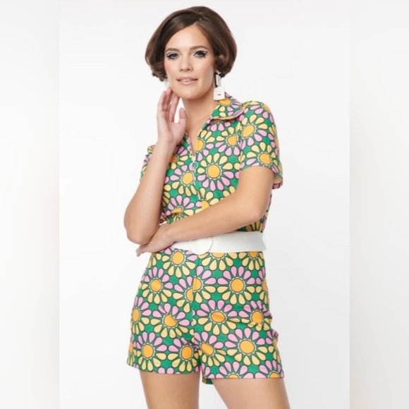 Smak Parlour Unique Vintage floral romper bnwot! - Picture 4 of 12